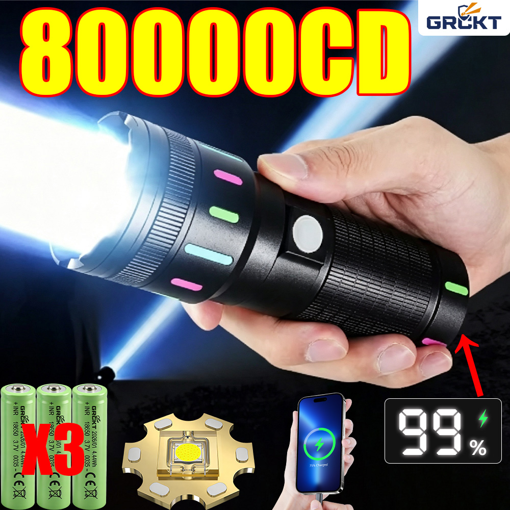 Fishing Light - Linterna LED de alta potencia 80000CD,